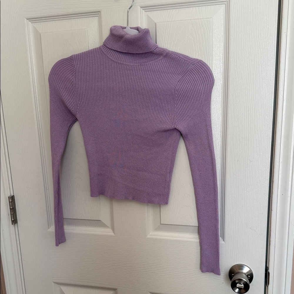 Light Purple Turtleneck Top